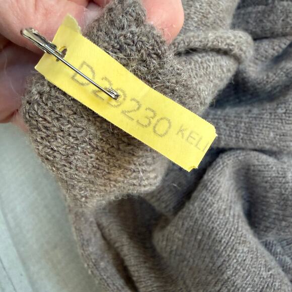 Vince Beige Camel Oversized Draped Cowl Neck Wool Off-Shoulder Sweater XS - Picture 4 of 7